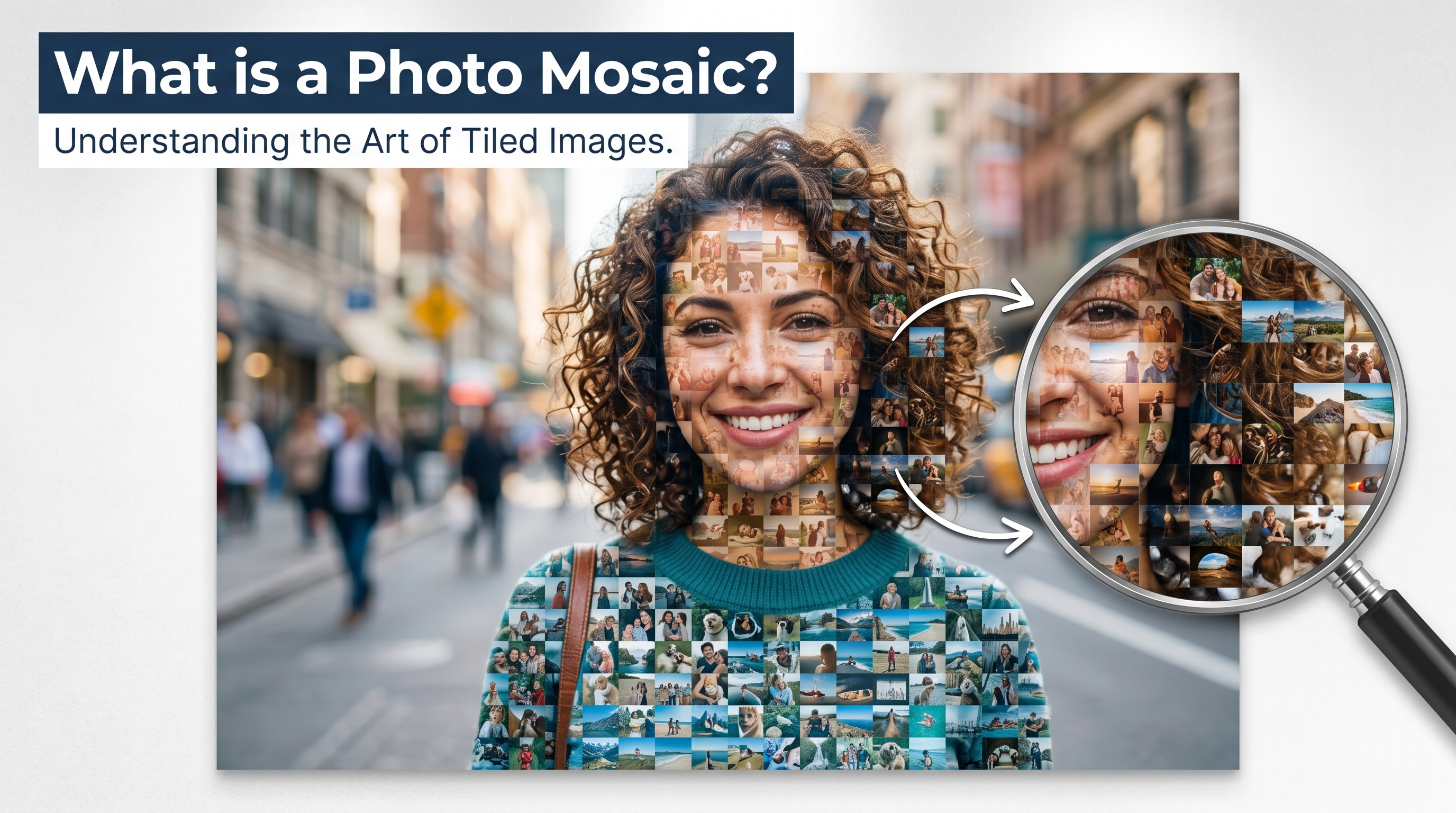 A stunning photo mosaic portrait made from hundreds of individual photographs